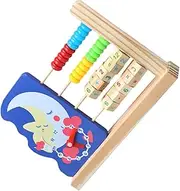 CIYODO Wooden Cartoon Moon Clock Abacus Calculation Rack for Educational Plaything for Mental Arithmetic Design for Easy Learning and Coordination Development