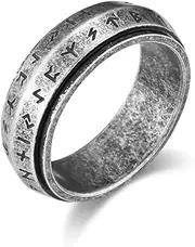 [Generic] Rotating titanium steel ring with text for men to relieve stress, anxiety, and emotional accessories