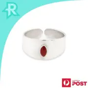 Almond Setting Flat Band Sterling Silver 925 Toe Ring