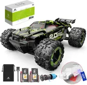 DEERC Brushless 302E RC Cars for Adults, Upgraded 60KM/H High Speed Remote Control Car, 4WD 1:18 Scale All Terrain Off Road Monster Truck with DIY Extra Shell, 2 Battery 40 Min Car Toy for Boys & Girl