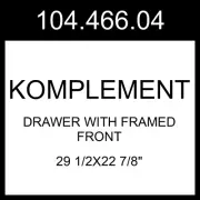 IKEA KOMPLEMENT Drawer With Framed Front White 29 1/2x22 7/8" 104.466.04