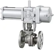 Kitz Pneumatic Stainless Steel 10K Ball [SCS14A] Spring Return Full Bore BS-10UTDZM25 [Made-to-Order Product]