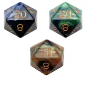 [Metallic Dice Games] MDG 35mm Mega Acrylic d20 Dice w/ Gold Numbers - Green/Light
