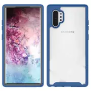 MCC Shockproof Bumper Case Samsung Galaxy Note10+ Plus Clear Back Cover [Dark Blue]