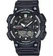 Casio AEQ110W-1AV, Telememo 30 Watch, 100M, 3 Alarms, Chronograph, World Time