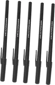COHEALI Laundry Marker Pens Set 5pcs Black Fabric Markers Dry Cleaner Sheets Pens Permanent Textile