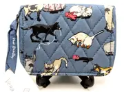 Vera Bradley Cat's Meow Small Zip Around Wallet RFID NWT