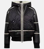 [Bogner] Bogner Lomi shearling-lined leather jacket AU 18 black