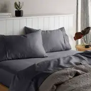 Accessorize Bedroom Collection King Grey Accessorize - Charcoal 1500TC Cotton Rich Sheet Set