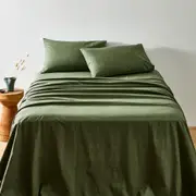 MyHouse Flannelette Sheet Set - Moss - Single