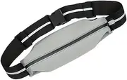 LuxVeno Running Belt SILM with Stretchy Pocket, Water Resistant, Reflective Running Belts for Women and Men - Essential Running Bag for Running, Jogging, Walking and Workout with Phone Holder, Slim,