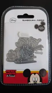 DISNEY MICKEY MOUSE & FRIENDS - PANORAMA SLEIGH DIE DL041 - Mickey & Minnie sled
