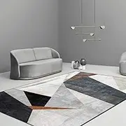 Large Rug Indoor Floor Cover Carpet Living Room Bedroom Office Dining Room White, Black, Orange, Multicolor, Modern Geometric, Gray, 180 x 270 cm
