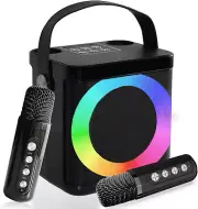 Karaoke Machine, Portable Bluetooth Karaoke Speaker for Adults and Kids with 2 W