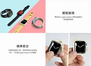 魚骨牌 SwitchEasy Apple 蘋果 Watch S4/S5/S6/S7/S8/S9/SE (44mm/45mm)(40mm/41mm)Colors 保護殼 保護套 雙料殼 防摔邊框 防撞邊框