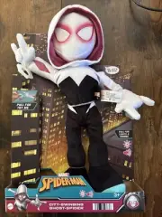 NEW Marvel Spider-Man City Swinging Ghost Spider Gwen Lights & Sounds Work
