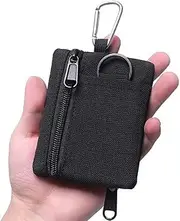 [Imeisuit] Tactical Keychain Pouch - Military Mini Size Belt Gear EDC Pocket Organizer as Coin Purse ID Card Holder Car Fob Key Waist Case Wallet Earphone Pack