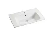 600-1200*465*170mm ABS Eden Slim Curved Gloss White Ceramic Top With Overflow