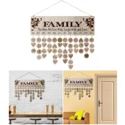 Colored Pendant Family Birthday Sign Home Deocr Hanging Calendar