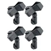 4x Hercules Mic Holder Clip Adaptor Mount for 20mm-35mm Microphone Stand Black