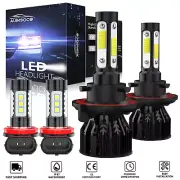 For Ford Flex 2009-2019 6000K LED Headlight Hi-Lo Beam + Fog Light 4 Bulbs Combo (for: Ford)