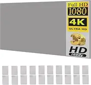 60 Inch 16:9/4:3 4K Portable Projector Screen Bright Reflective Fabric Anti Light Projection Curtain Home Outdoor Office Hook Type/simple Type for Home Theater Backyard Outdoor Indoor(Simple type Velc