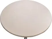 Waterproof Round Tablecloth,Fitted Polyester Table Cover with Elastic Edged,Table Protector Cover for Dinning Room Kitchen Picnic Party-Beige||Diameter 70cm