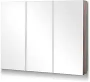 CEFITO Bathroom Mirror Cabinet, 900X720mm Wall Mirrorred Cupboard Natural
