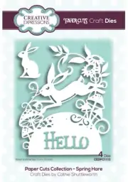 Creative Expressions Spring Hare Die Paper Cuts Easter Bunny Rabbit Retired