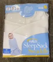 HALO SleepSack Swaddle NB Newborn Birth-3 Months (6-12 lbs)New Ivory Fleece Baby