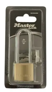 Master Lock BRASS SHACKLE PADLOCK 30mm Width, Hardened Steel Shackle *USA Brand