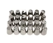 24Pcs Russian Icing Piping Nozzles Tips Cake Decorating Sugarcraft Pastry Tool