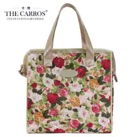 在飛比找PChome24h購物優惠-【THE CARROS 卡蘿】保溫保冷餐袋(L) 粉底薔薇