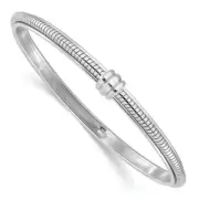 925 Sterling Silver Slip On Bangle Bracelet