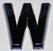 1 PCS - Apartment Number Sign/Mailbox Number Sign, W ( 3D,2.75 x 1.75,)