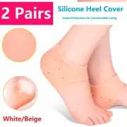 2x Silicone Heel Protectors Pain Relief Gel Heel Cups Support Plantar Fasciitis
