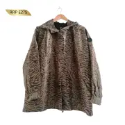 Ted Baker NEINA Animal Jacquard Hooded Shell Jacket Size 4 , UK 14 New RRP £275