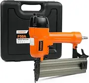 F50A Pneumatic Brad Nailer Accepts 18 Gauge 3/8-Inch to 2-Inch Brad Nails, Air Finish Nail Gun with Carring Case for Trim Work and Furniture