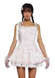 [Sugar Thrillz] Takes The Cake Mini Dress - Pink Floral