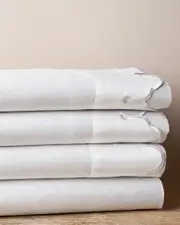Belle Epoque Scalloped Embroidered 300TC Sheet Set
