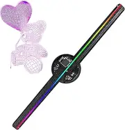 3D Fan Hologram Projector | 16.5in Full Color LED Fan Hologram with 244 LED Lights - 2000x224 Resolution, Holographic Christmas Tree Bear Holiday Projector