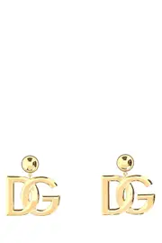 oversize logo clip-on earrings One size Yellow