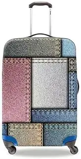 [fonefunshop] Suitcase Cover Protective Skin Elasticated Cover Jean 22x25 inch Medium, Multicoloured, M, Suitcase Cover
