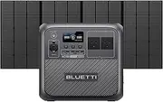 BLUETTI Solar Generator AC180 with PV350 Solar Panel Included, 1152Wh Portable Power Station w/ 2 1800W(2700W Surge) AC Outlets, LiFePO4 Emergency Power for Camping, Off-grid, Power Outage