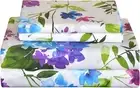 Pointehaven 100% Cotton Percale Sheets Queen Size - Printed Bed Sheet &