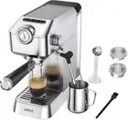 Espresso Machine, 20 Bar Stainless Steel Espresso Maker Silver Coffee Machine fo