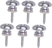 BAZEITFLOW 6Pcs Guitar Strap Locks Skid Strap Retainers for Electric Guitar Ukulele Durable Replacement Buttons Easy Installation Secure Your Strap During Performance