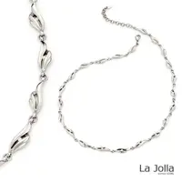 在飛比找momo購物網優惠-【La Jolla】夢想之翼 純鈦鍺項鍊(銀色)