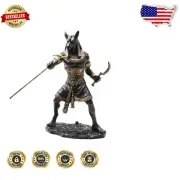 10-Inch Egyptian Mythology Seth Figurine - Beautifully Crafted Black and Gold
