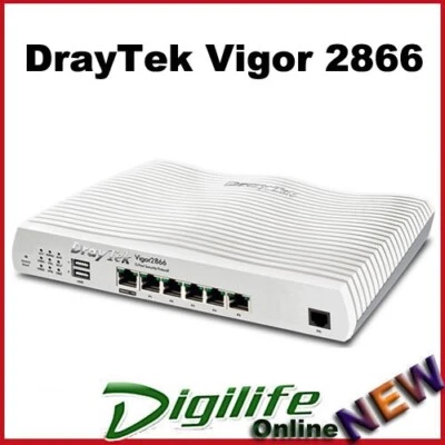 DRAYTEK VIGOR 2866 MULTI WAN ROUTER, VDSL2 35B/G FAST/ADSL2+ MODEM, 1X CONFIG GB